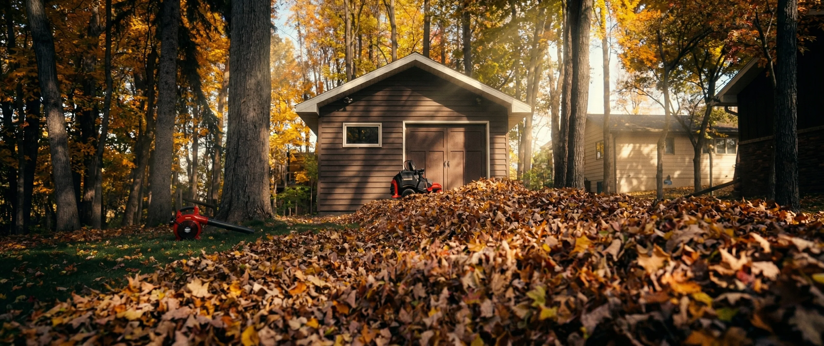 Spring and fall lawn cleanup Shawano WI - leaf removal and yard debris clearing